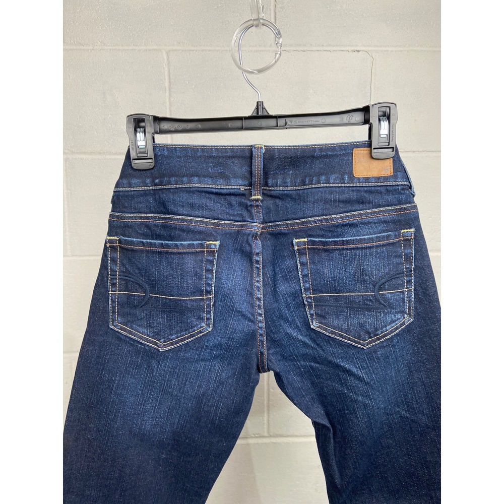 American Eagle Artist Jeans Dark Wash Stretch Denim Cropped Women's Size 2